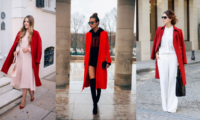 Образы с красным пальто